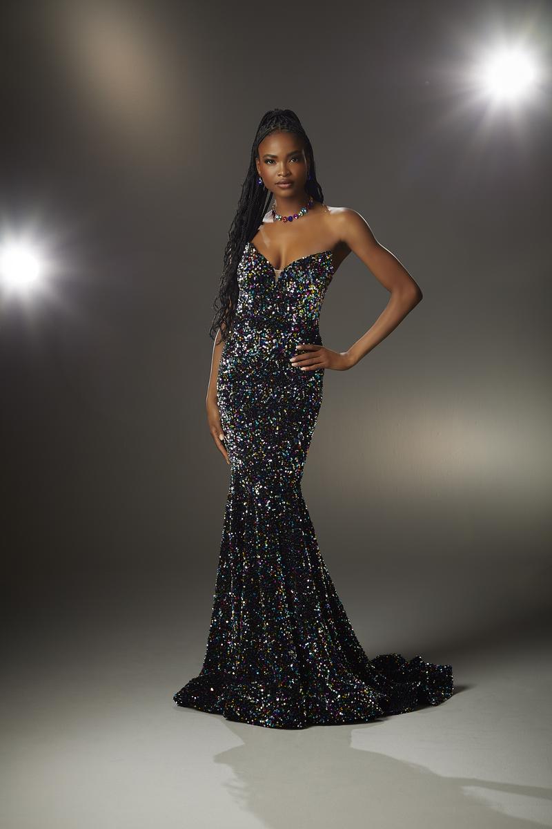 Black Sequin Mermaid Long Sleeves Side-Slit Long Prom Dresses, OT153 –  Okstyles